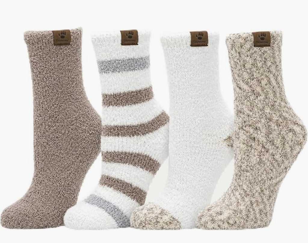 1 PAIR - BEARPAW Cozy Lounge Crew Socks